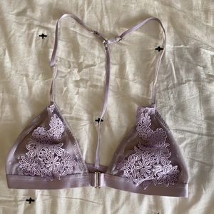 LAVENDER LACE/MESH BRALETTE